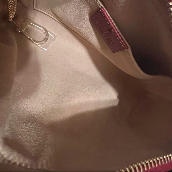 Gucci Ophidia Red Flora Small Camera Leather Canvas Flower Handbag Bag Italy - Picture 9 of 11